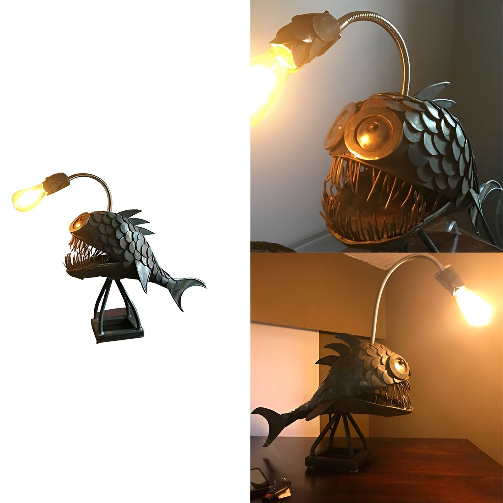 BowLift | Steampunk Angler Fish Lamp – Cool & Unusual Floor Lamp for Your Home