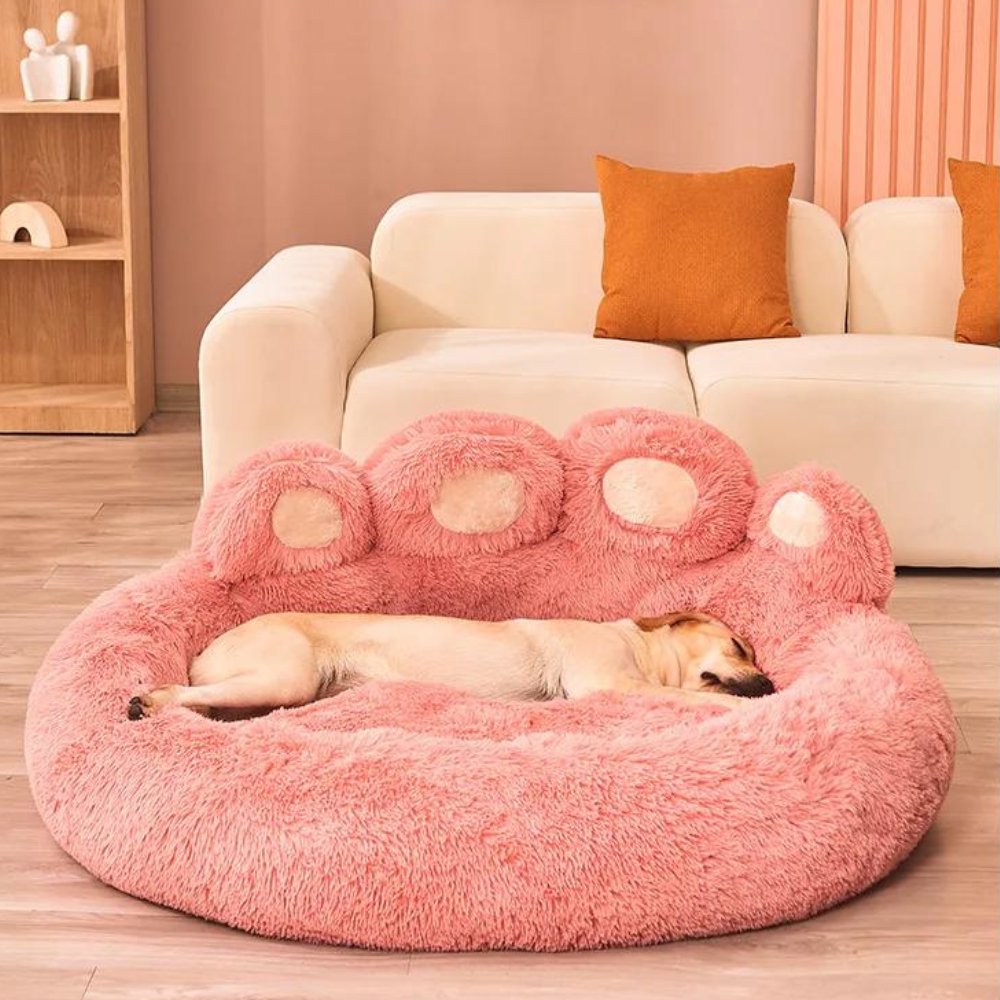 PlushHaven • Plush Paw - Shaped Dog Bed - Dog Bed - BowLift