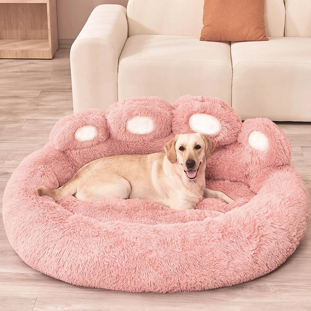 PlushHaven • Plush Paw - Shaped Dog Bed - Dog Bed - BowLift