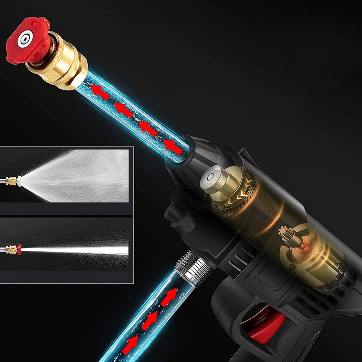 BowLift | CLEANBURST – Portable Electric High-Pressure Cleaner with Foam Bottle & Dual Nozzles