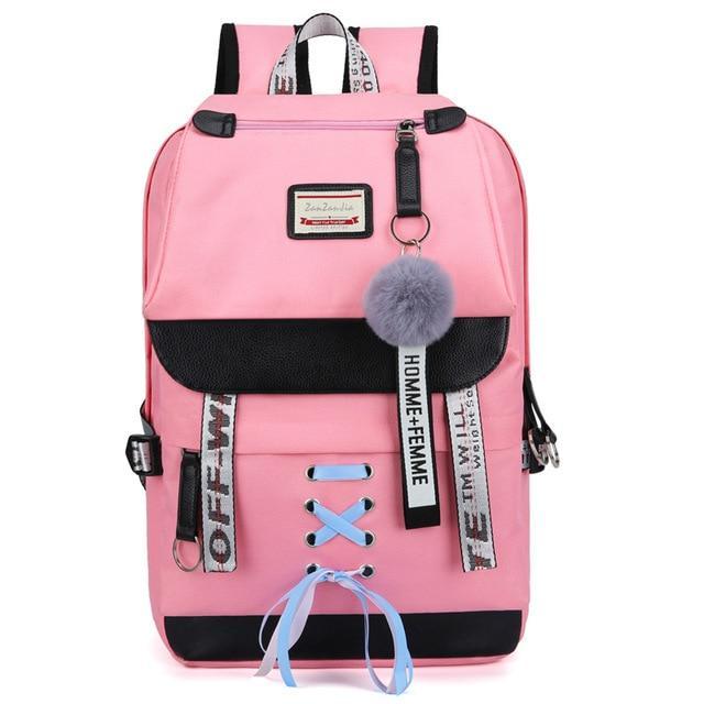 BowLift | Large School Bags For Teenage Girls Usb With Lock Anti Theft Backpack