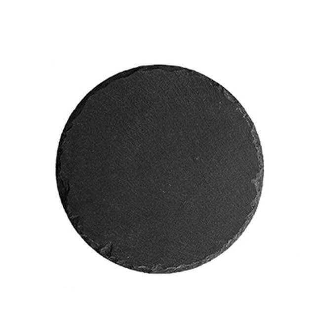 BowLift | Wooden Slate Round Snack Food Plate