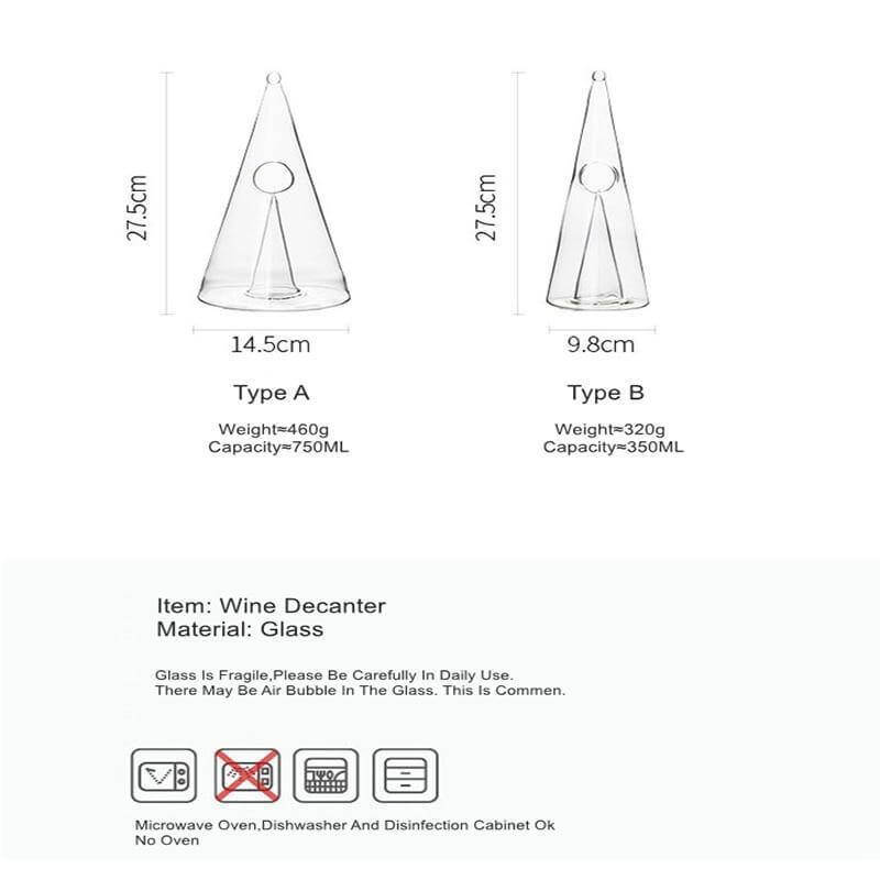 BowLift | Creative Pyramid Glass Wine Decanter