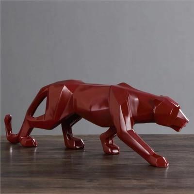 BowLift | PantheraGeo Geometric Sculpture | Modern Panther Figure | Elegant Decoration for Home & Office