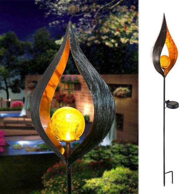 BowLift | IgnisLuxe LED Garden Light with Artificial Flame Look | Solar Powered | Atmospheric Outdoor Lighting | Decor for Garden & Terrace