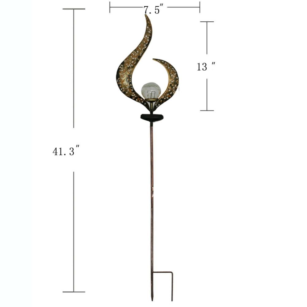 BowLift | IgnisLuxe LED Garden Light with Artificial Flame Look | Solar Powered | Atmospheric Outdoor Lighting | Decor for Garden & Terrace