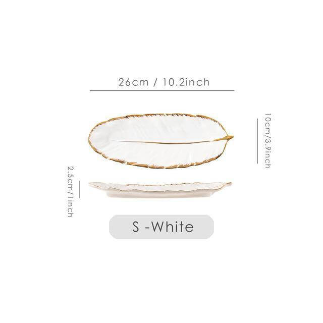 BowLift | Creative Gold Color Ceramic Plate Set