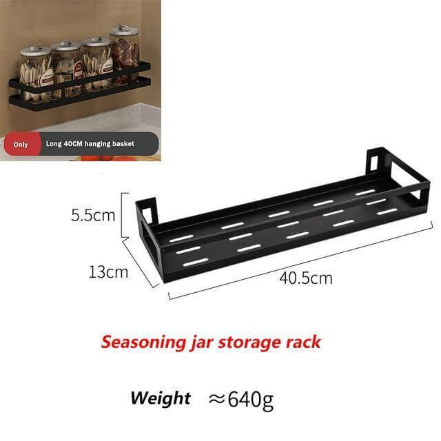 BowLift | Mat Black No Drill Metal Kitchen Storage