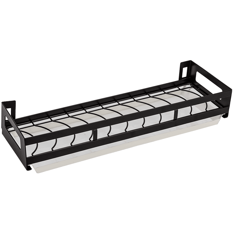 BowLift | Mat Black No Drill Metal Kitchen Storage