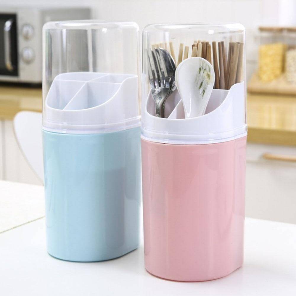 BowLift | Wall Mounted Hanging Cutlery Drain Box with Lid