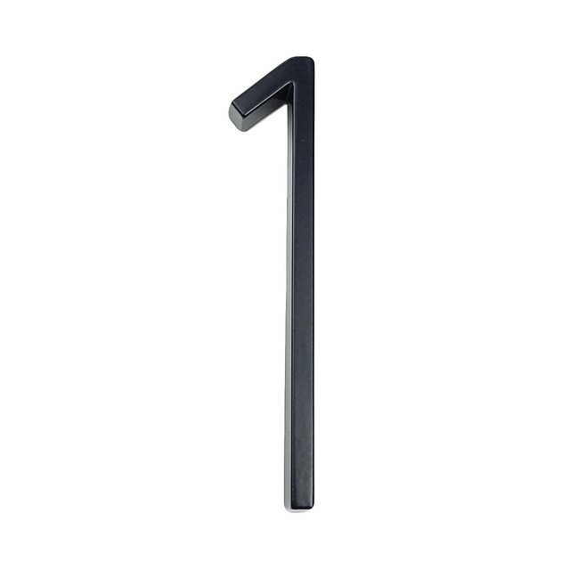 BowLift | Royelux Modern House Numbers - Stainless Zinc Alloy, Black Finish, 5" High