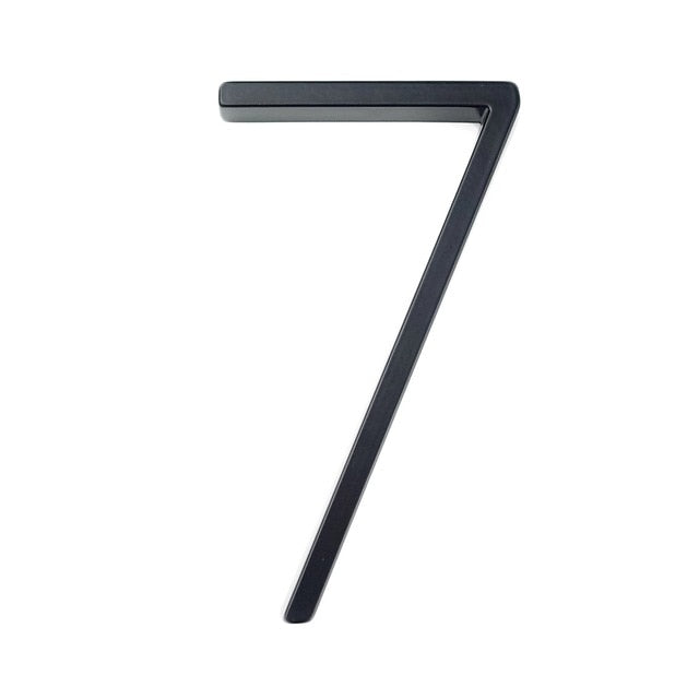 BowLift | Royelux Modern House Numbers - Stainless Zinc Alloy, Black Finish, 5" High