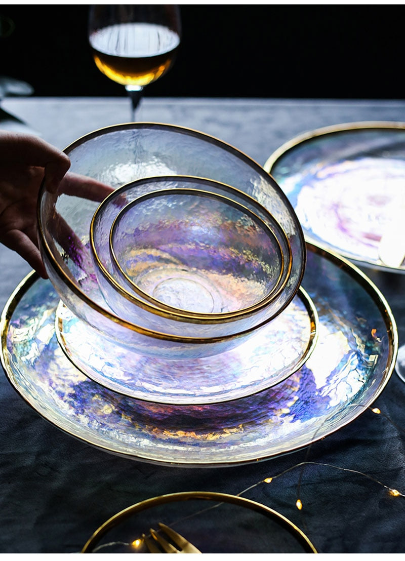 BowLift | Creative Rainbow Glass Dinnerware Plate
