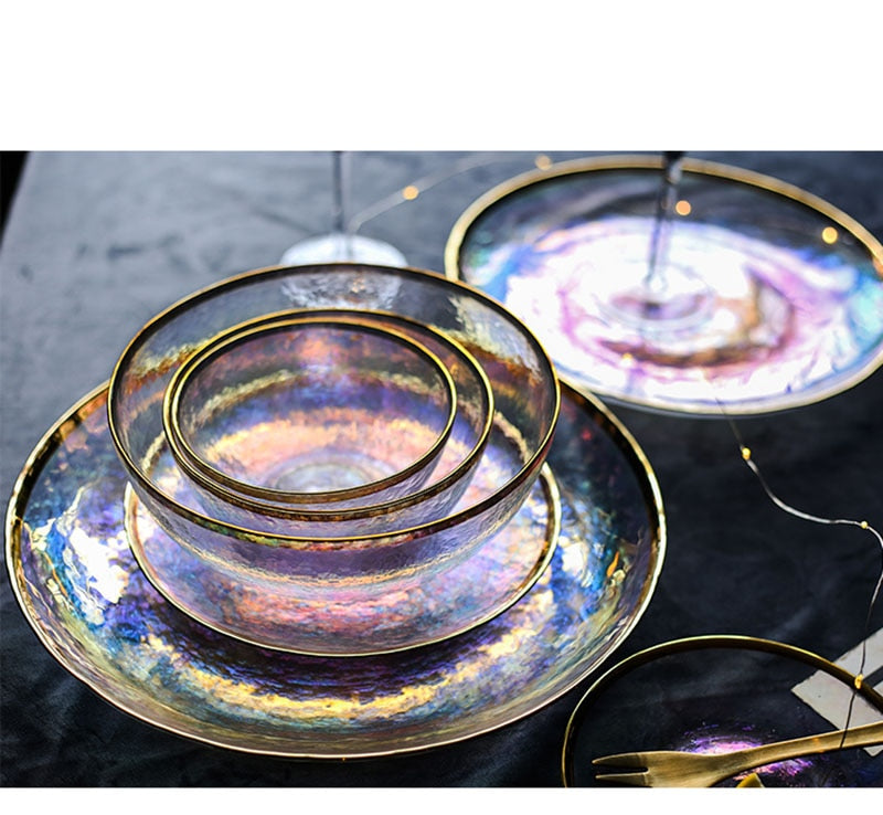 BowLift | Creative Rainbow Glass Dinnerware Plate