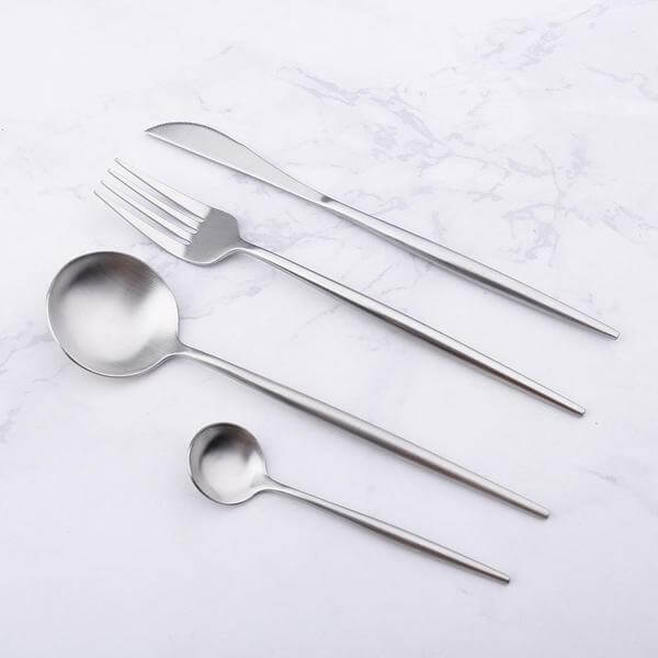 BowLift | Modern Silver Cutlery Utensil Set