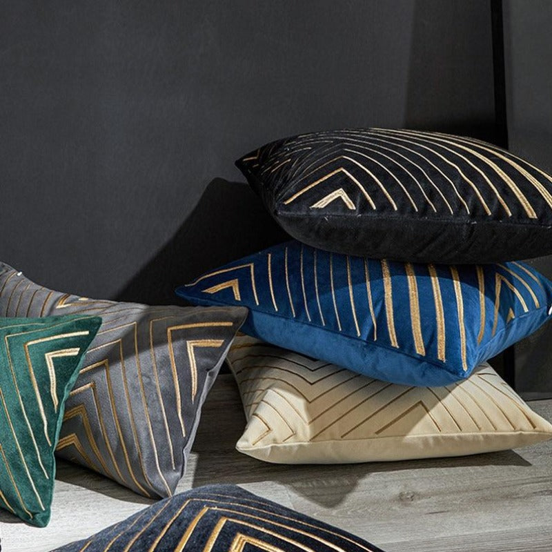 BowLift | The gilded luxury velvet cushion cover