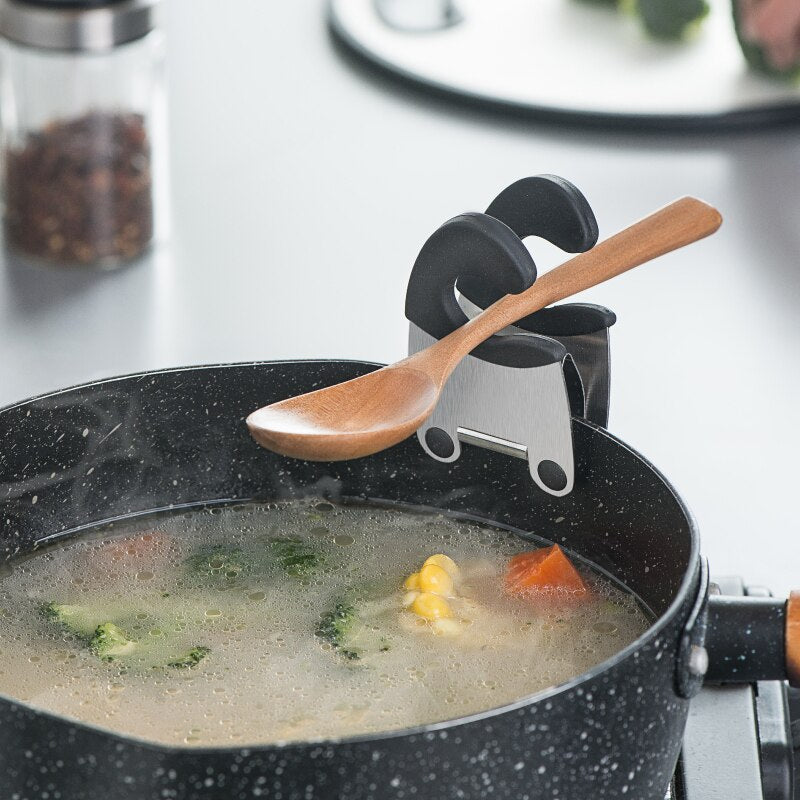 BowLift | Stainless Steel Clip Cookware Spoon Holder