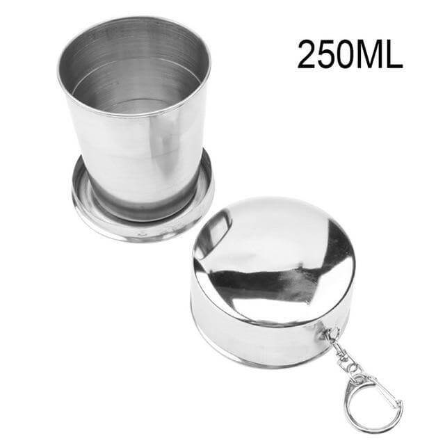 BowLift | Foldable Portable Stainless Steel Camping Cup With Keychain