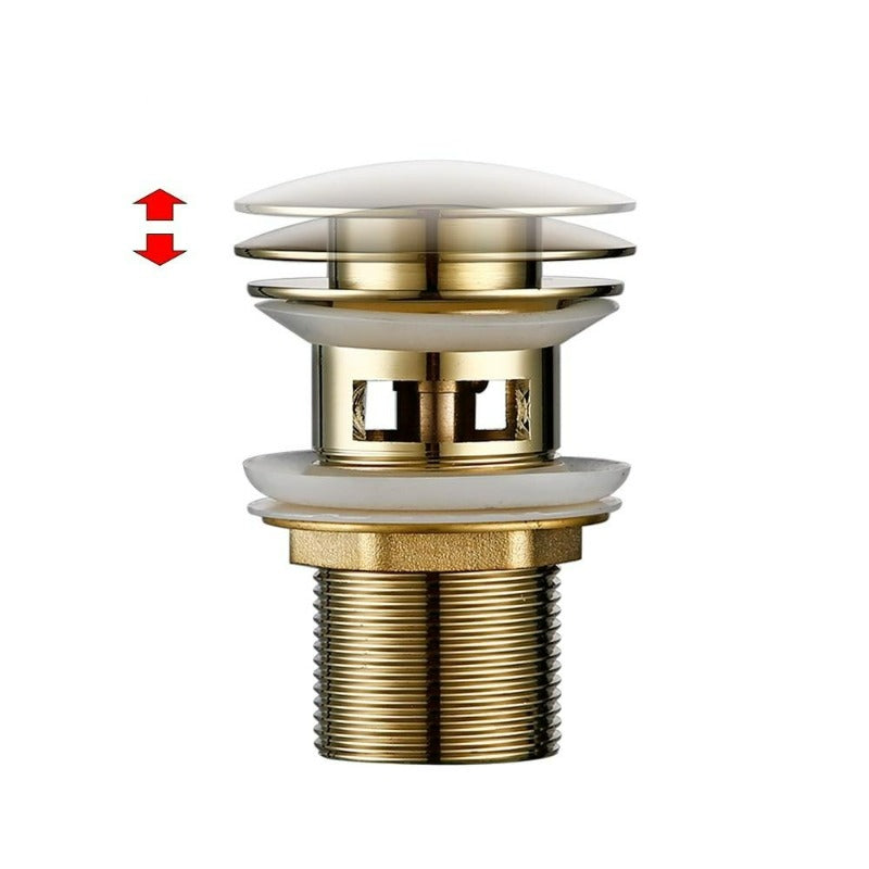 BowLift | Polished brass sink drains