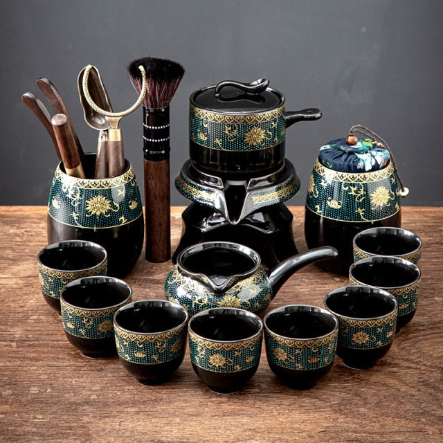 BowLift | Vintage Chinese Style Unique Ceramic Tea Set