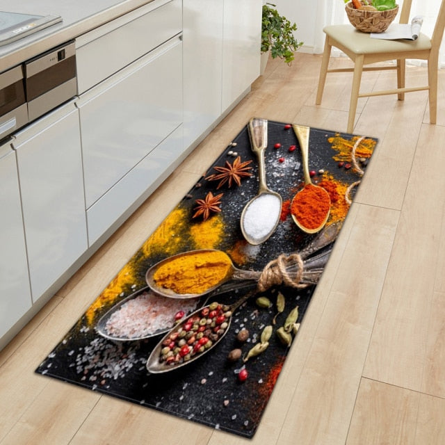 BowLift | CookEase Food-Themed Kitchen Mat | Non-slip & Water-Repellent | Comfort Mat for Kitchen & Household