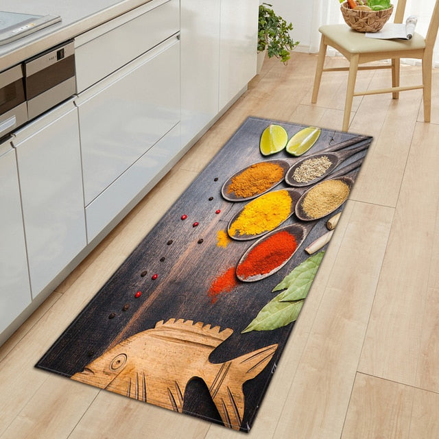 BowLift | CookEase Food-Themed Kitchen Mat | Non-slip & Water-Repellent | Comfort Mat for Kitchen & Household