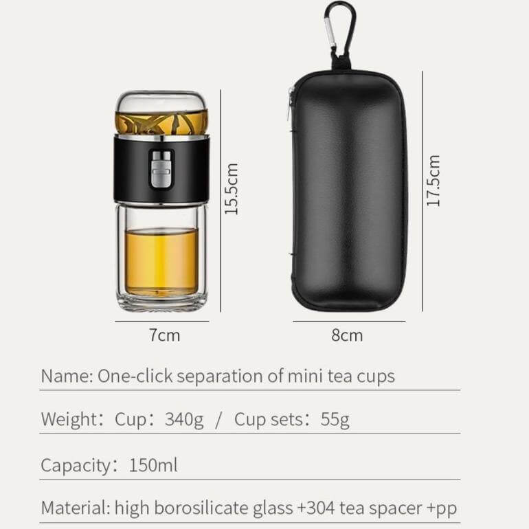 BowLift | Double Glass Portable Eco-Friendly Tea Infuser