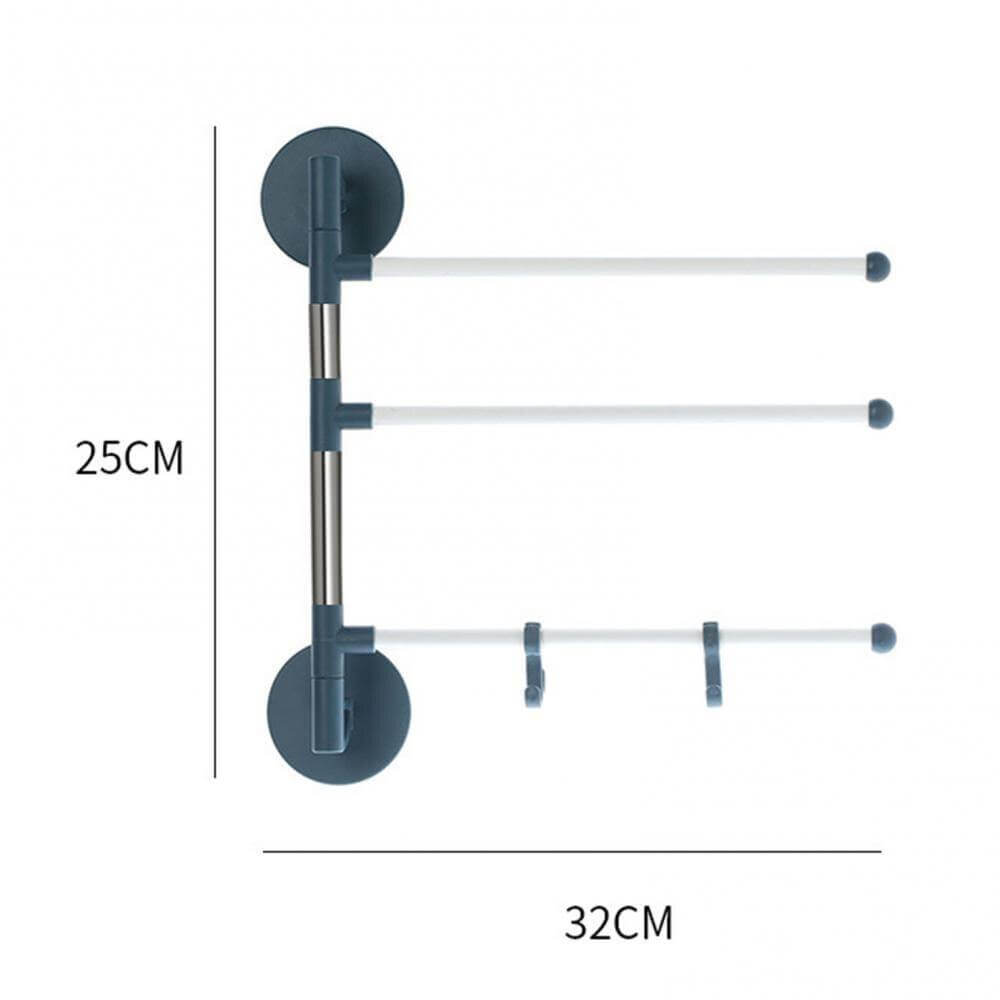 BowLift | Wall-Mounted Rotating Multi-Layer Towel Rack