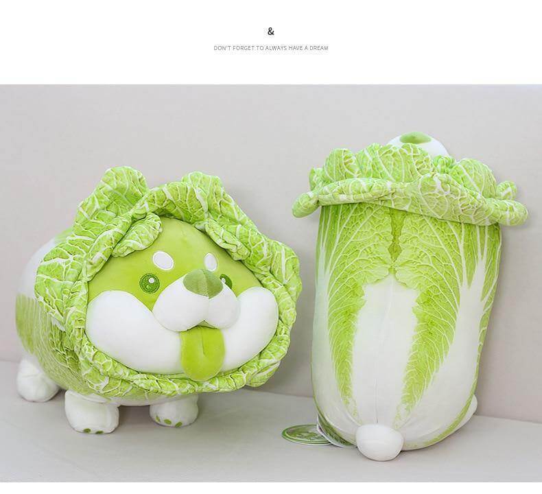 BowLift | Cute Vegetable Cabbage Stuffed Dog  Pillow