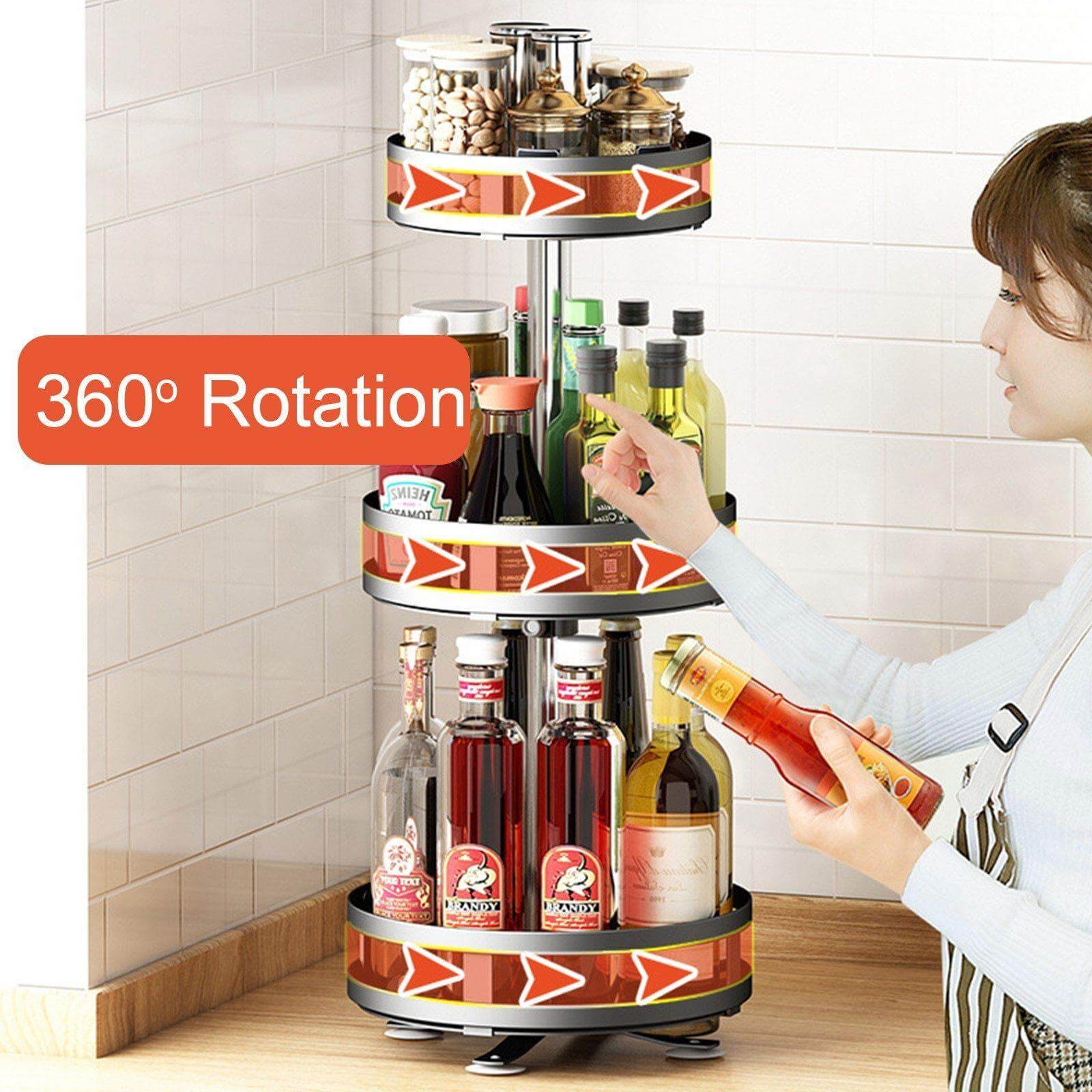 BowLift | 360 Rotating Kitchen Spice Storage Rack