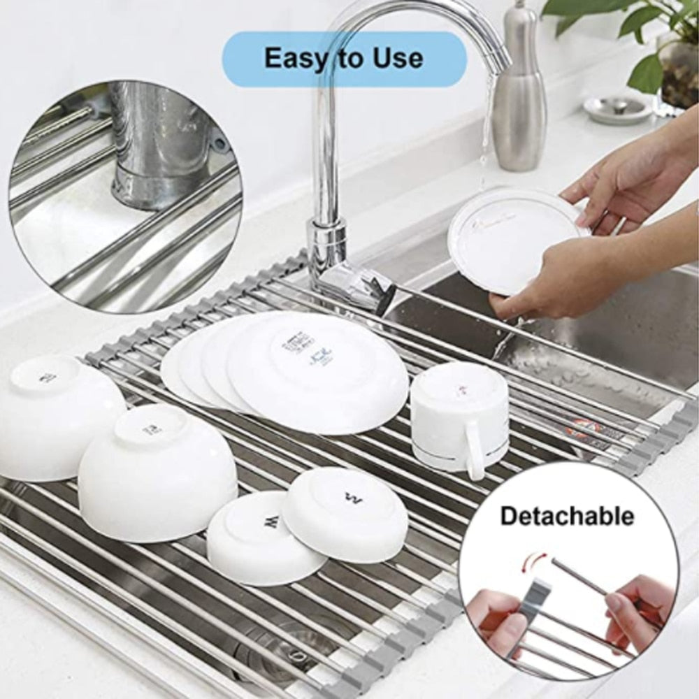 BowLift | Foldable Over Sink  Dish Drying Rack