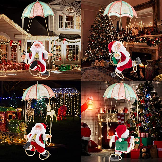 BowLift | Electric Santa Claus Parachute Christmas Toy