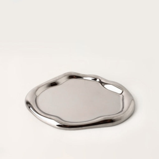 BowLift | Cookies & chrome-plated ceramic tray and bowl
