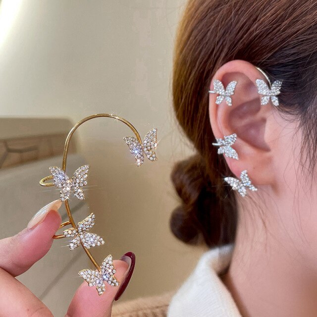BowLift | Animal Birds Tassel Women Earrings Clip Ear Cuff