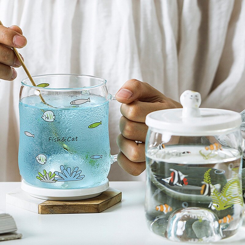 BowLift | Cartoon Cat Transparent Floating Mug