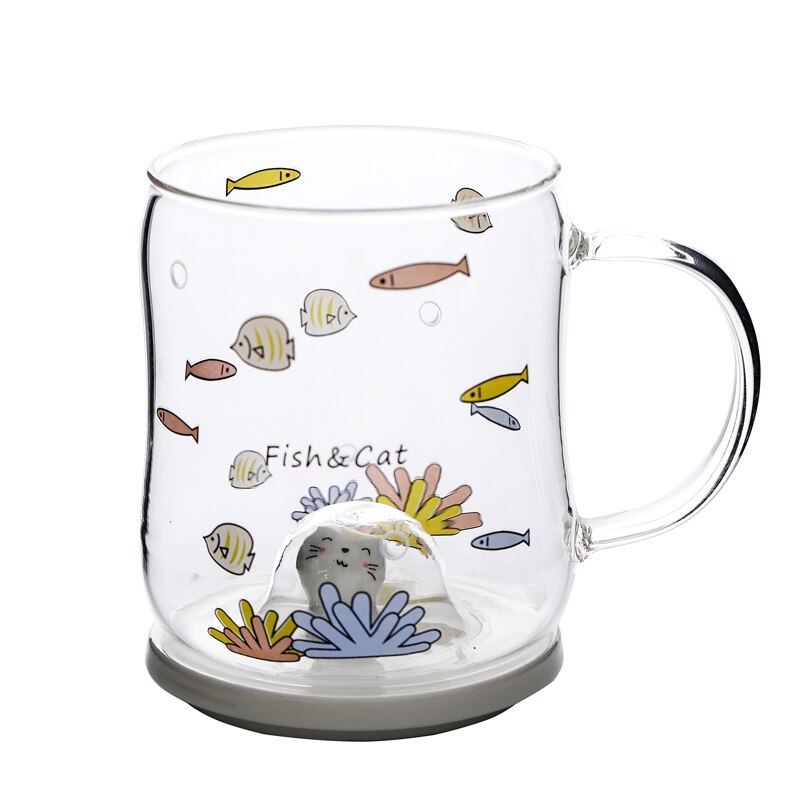 BowLift | Cartoon Cat Transparent Floating Mug