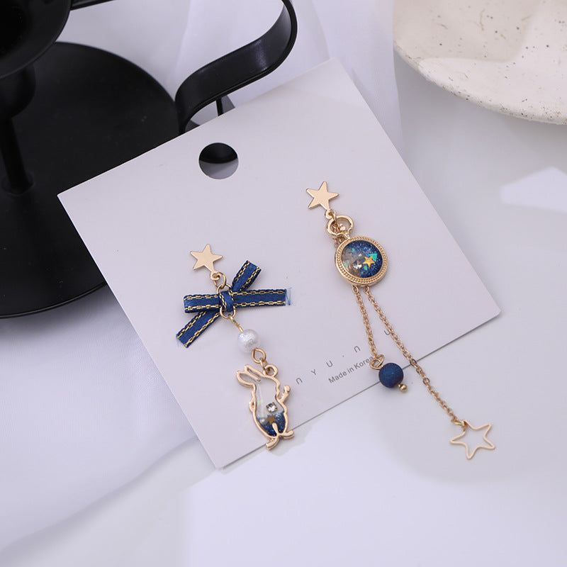 BowLift | Japanese Style Cute Blue Rabbit Clip on Earring