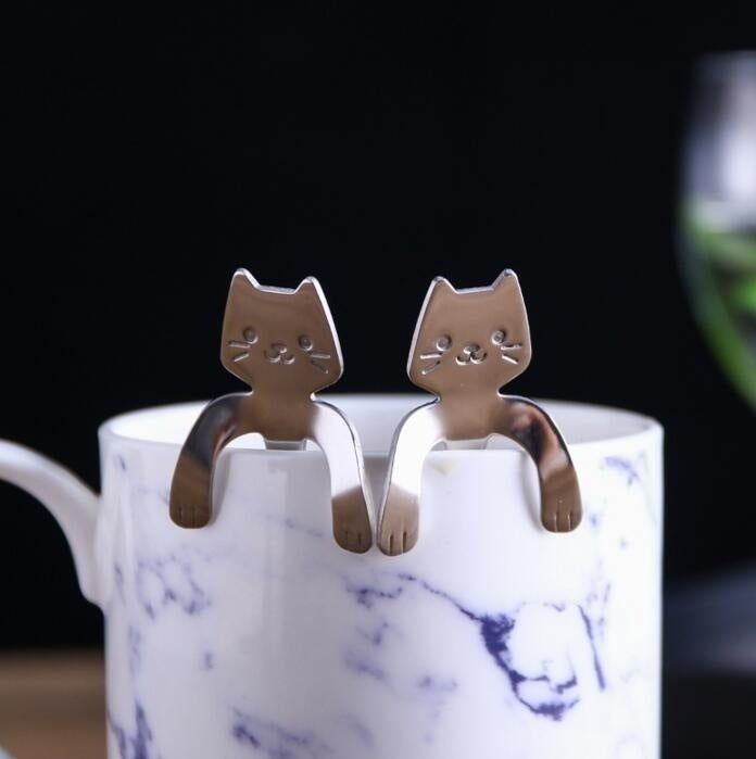 BowLift | Cute Cat Long Handle Tea Spoon
