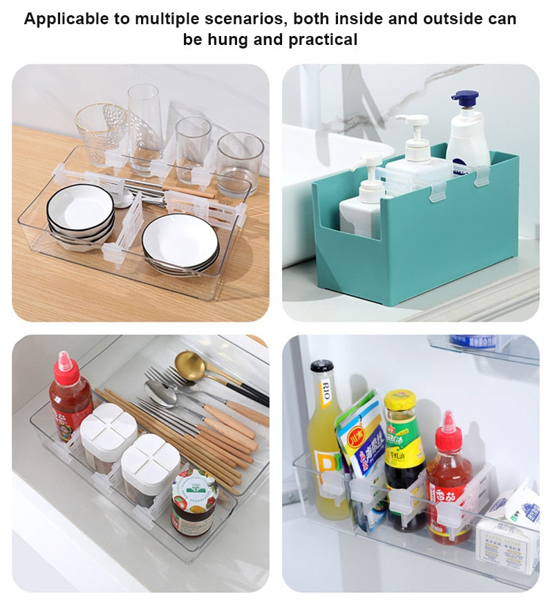 BowLift | 4pcs Retractable Refrigerator Shelf Organizer Divider