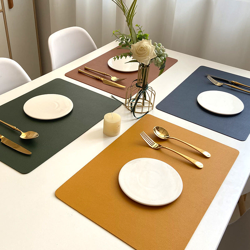 BowLift | Modern Rectangular Waterproof PU Leather Place Mats