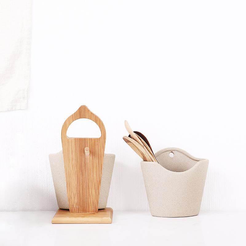 BowLift | 2pcs Japan Style Ceramic Silverware Container