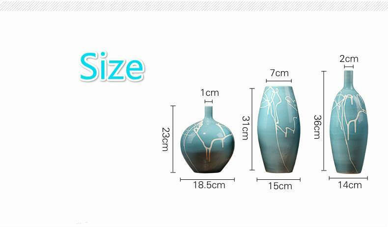 BowLift | Creative Design Modern White Cream Blue Ceramic Vase