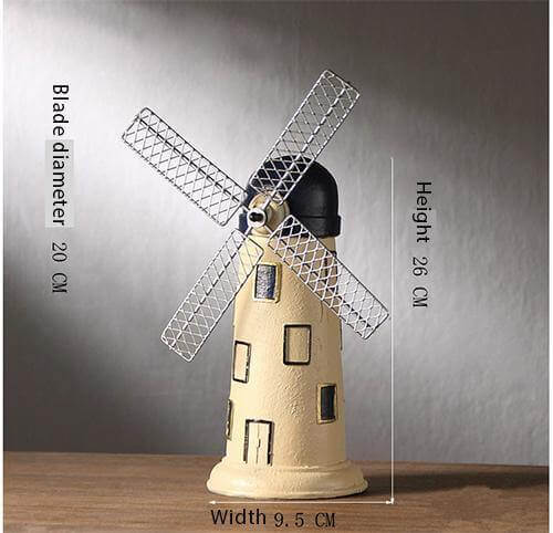 BowLift | 4 Colors Vintage Resin Windmill Ornaments Piggy Banks