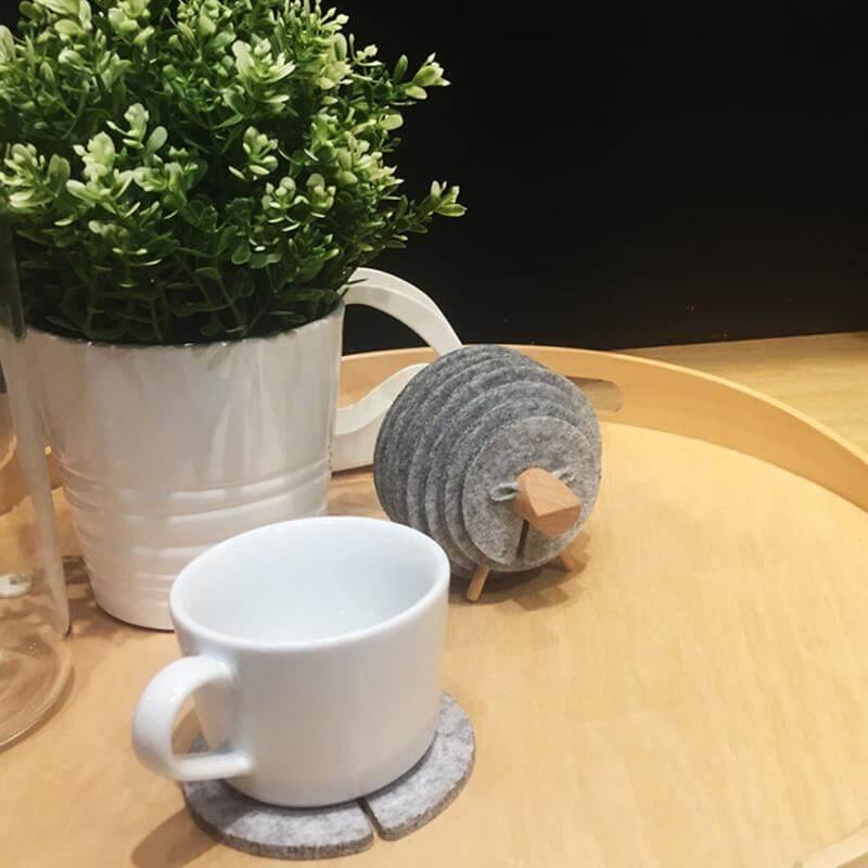 BowLift | Sheep Shape Anti Slip Drink Coasters
