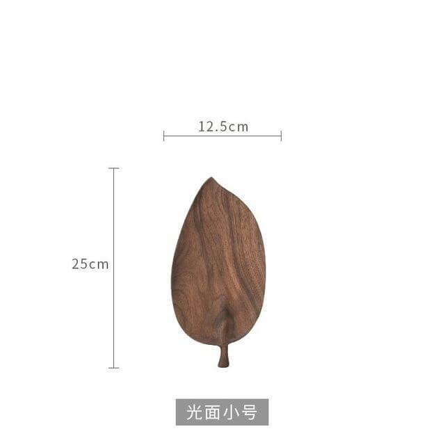 BowLift | Walnut Snack Tray Leaf Plates