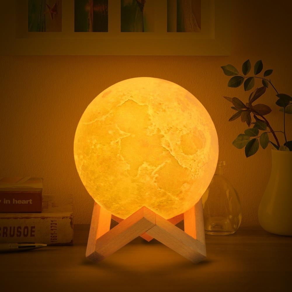 BowLift | Rechargeable Wireless Dual Color Lunar Full Moon Night LED Lamp