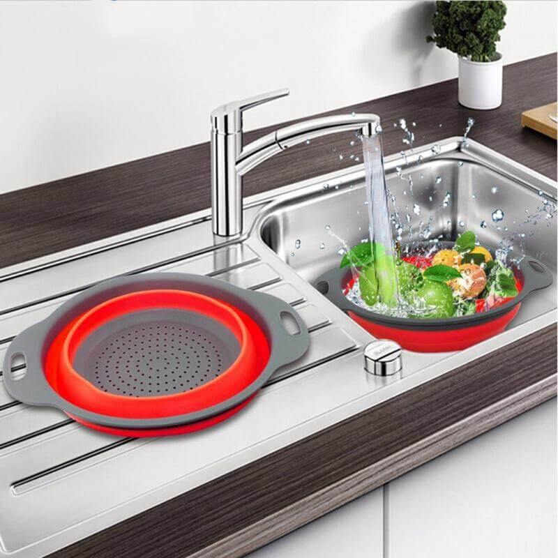 BowLift | Foldable Silicone Colander Fruit Vegetable Washing Basket