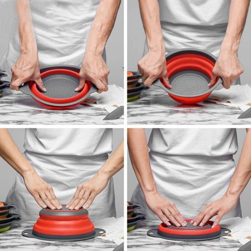 BowLift | Foldable Silicone Colander Fruit Vegetable Washing Basket