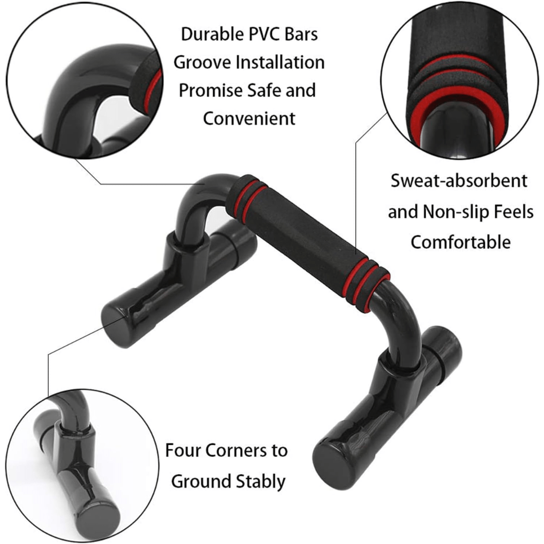 BowLift | Pushmaster Ergonomic Push-Up Bars – Wrist-Friendly, Non-Slip Pushup Handles for Deeper Workouts – Portable & Durable for Home or Gym Training