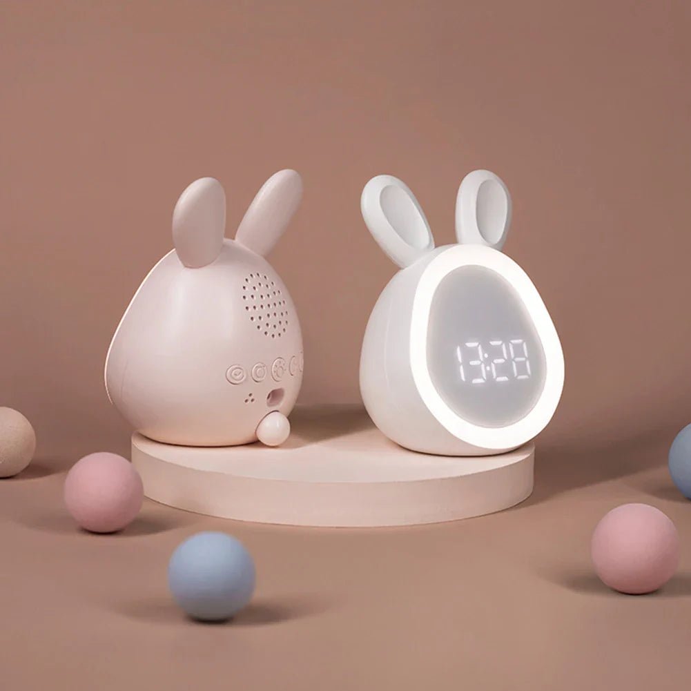 BowLift | Rabbit-shaped children's alarm clock with LED night light - BunniGlow
